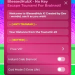 [Blessed Hub Script] Escape Tsunami For Brainrots - Dupe, Teleport, Inf Zoom