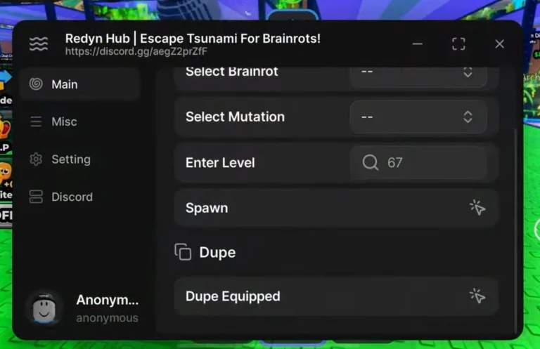 Escape Tsunami For Brainrots Script (Redyn Hub) 5 Escape Tsunami For Brainrots Script (Redyn Hub)