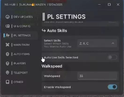 NS Hub Kaizen script